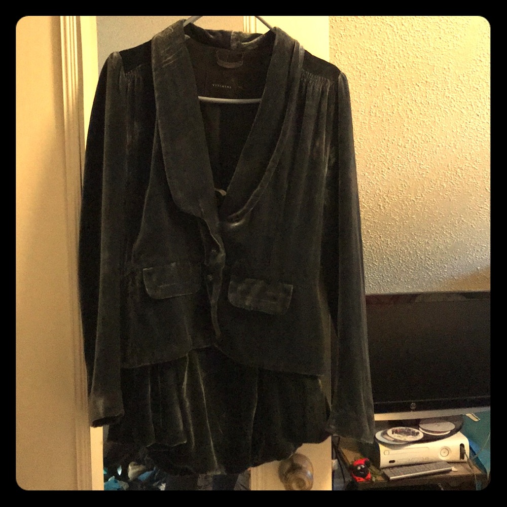 Vintage 90s Velvet Skirt Suit Set